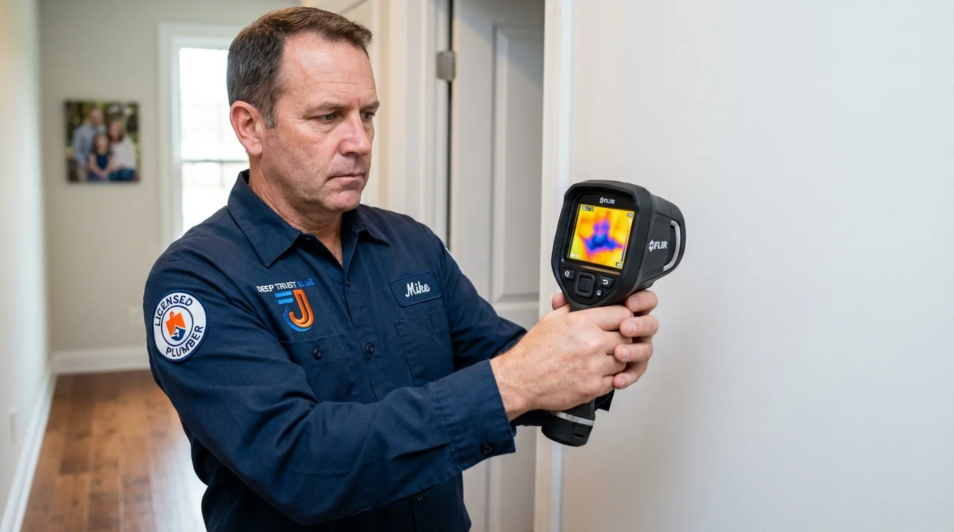 Thermal imaging leak detection by Johns Plumbing LLC in Princeville